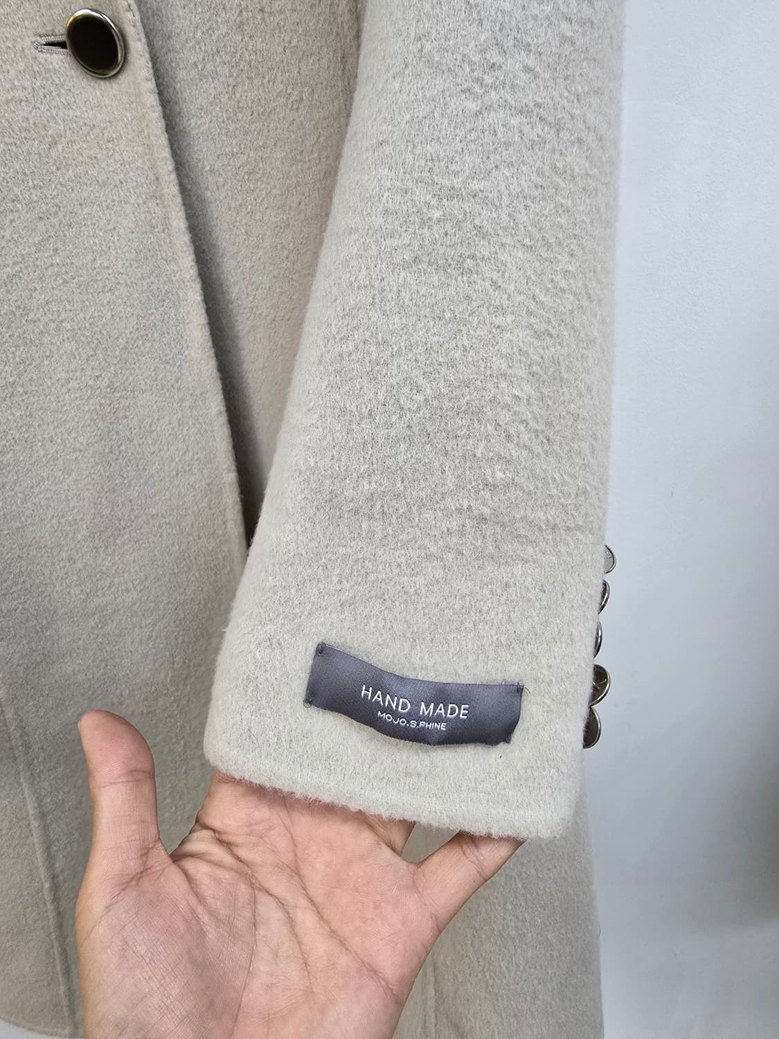 모조에스핀 캐시미어블랜딩 핸드메이드 롱코트 상품이미지5