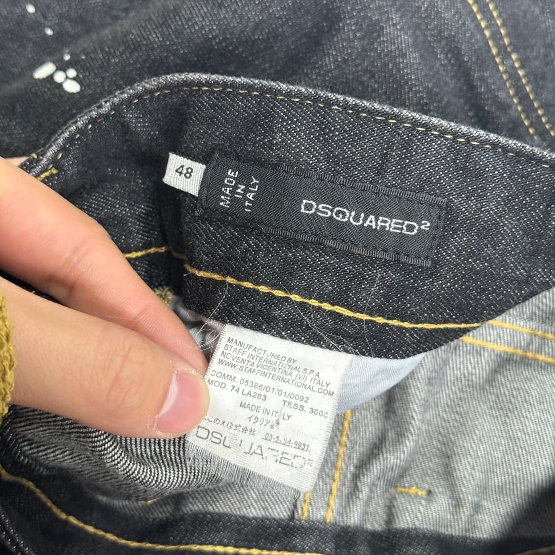 디스퀘어드2 오렌지라인 페인팅 데님팬츠 48 상품이미지6