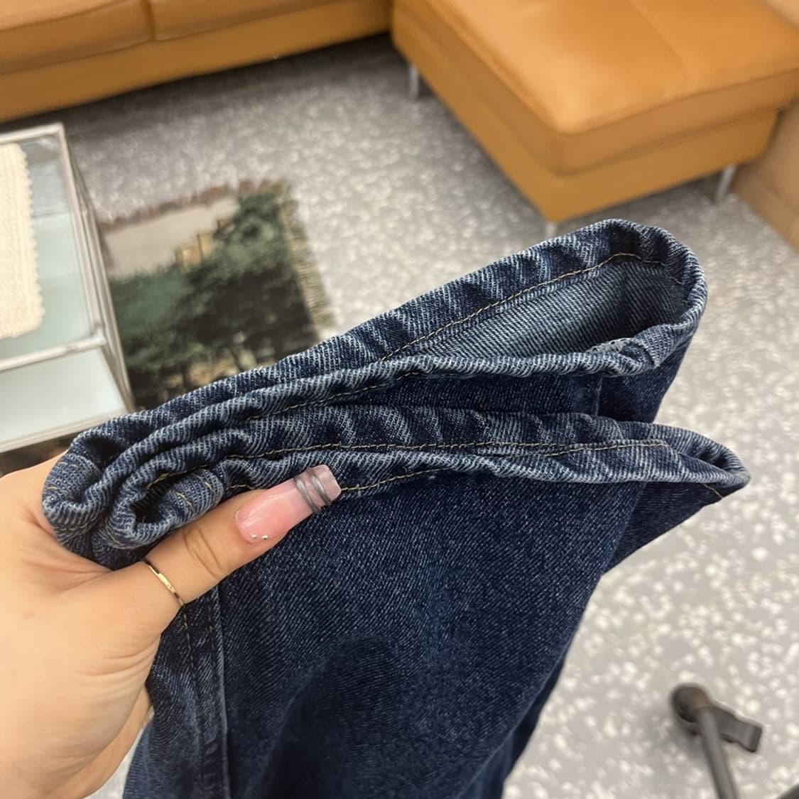 랭글러 캐주얼 레트로 빈티지 진청 데님팬츠 32인치 C12525 상품이미지8