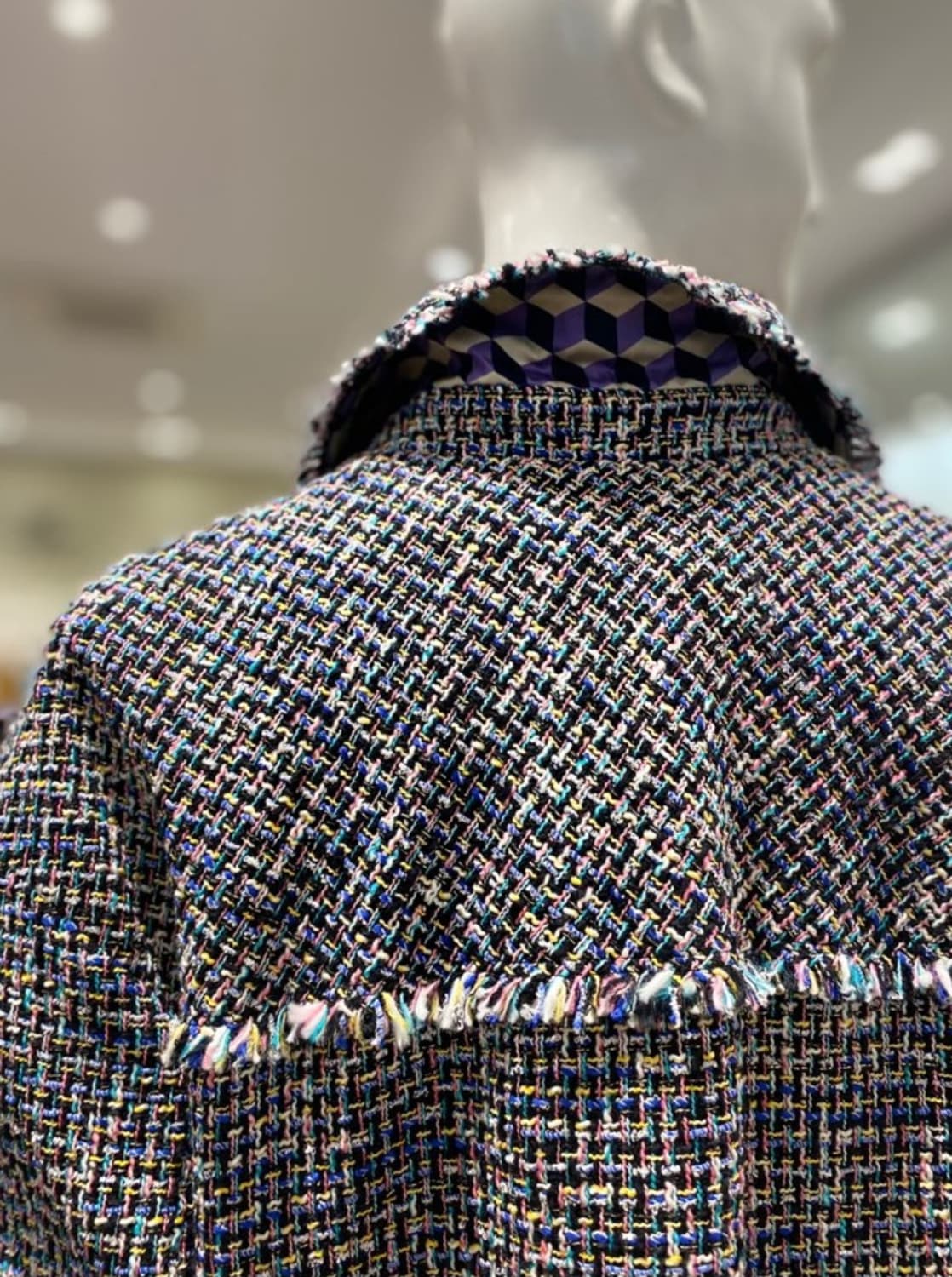 오즈세컨 글리터 칼라셔츠 트위드 자켓 44~55사이즈 상품이미지6