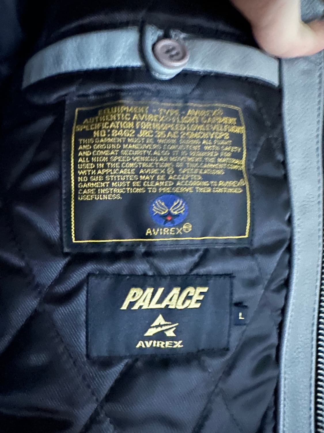 Palace Avirex 23fw 레더 자켓 L 사이즈 상품이미지4