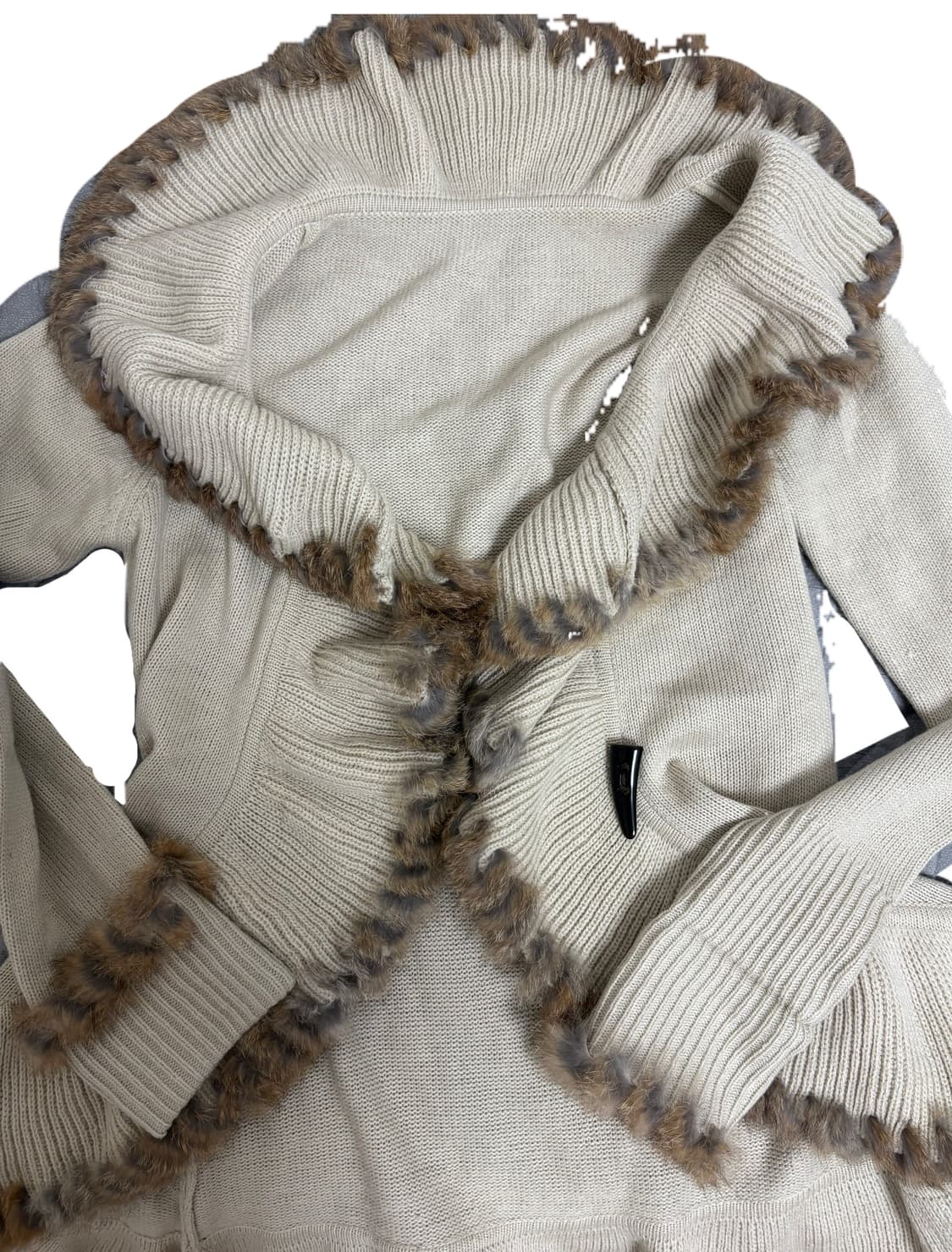 갸루 퍼 니트 가디건 빈티지 상품이미지1