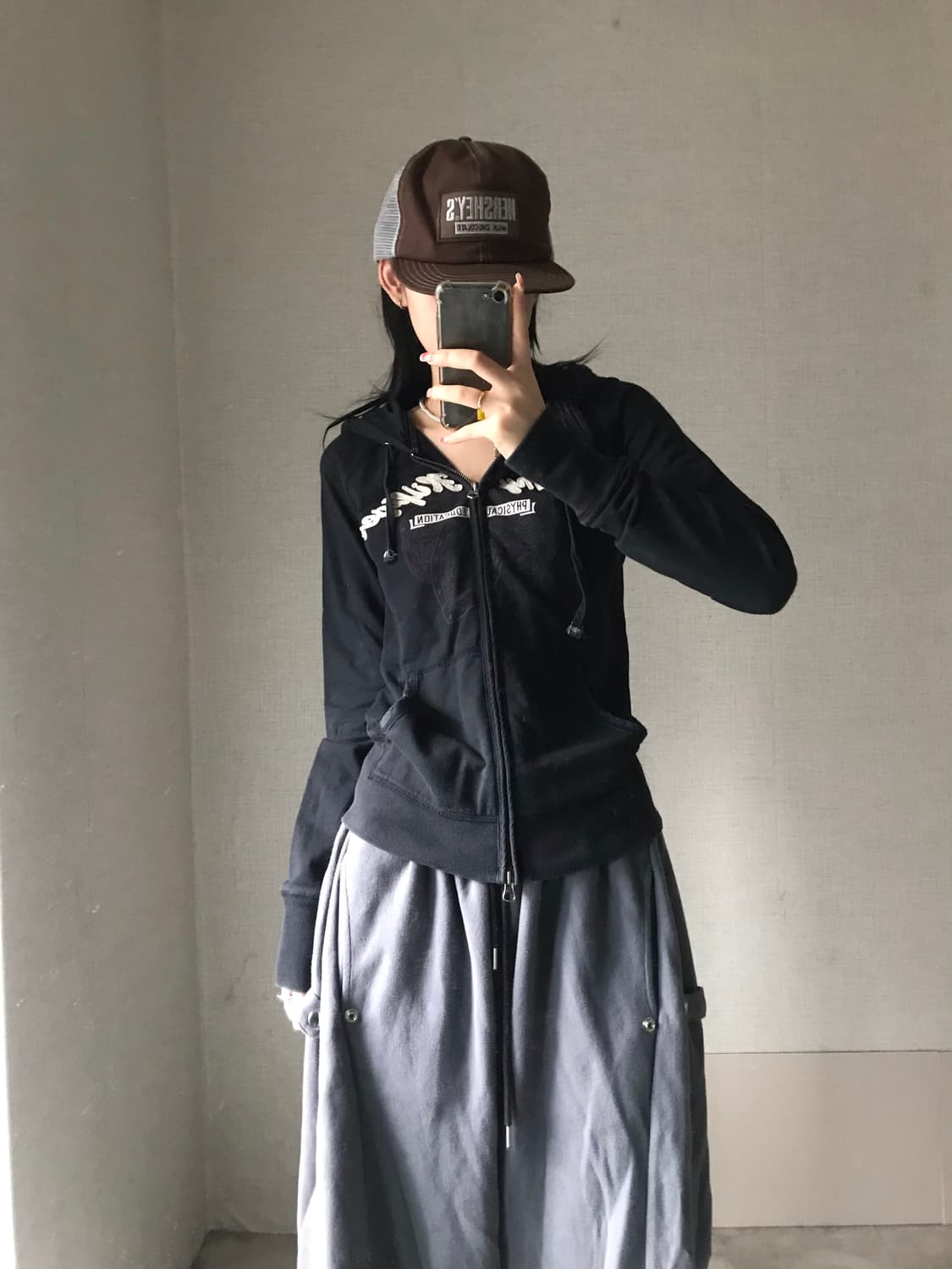 타미힐피거 블랙 슬림핏 후드집업 상품이미지1
