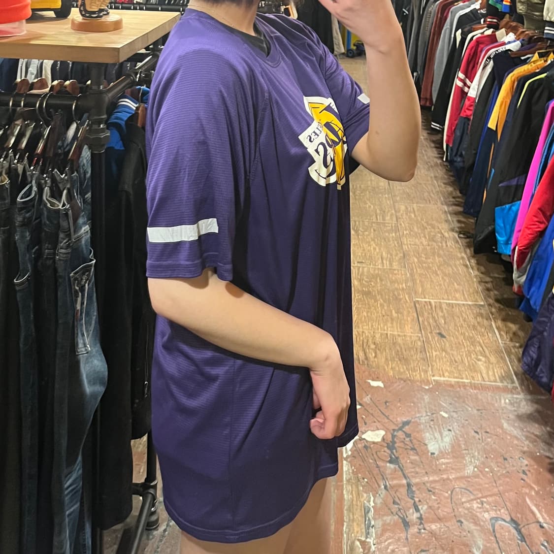 [HI] 빈티지 반팔져지 퍼플 상품이미지3