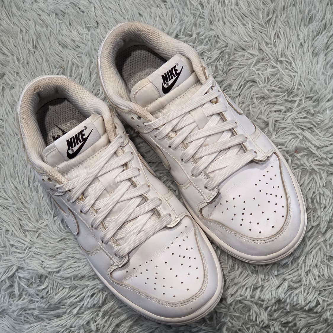 8w-9:나이키 덩크 로우 트리플 화이트 230cm 상품이미지5