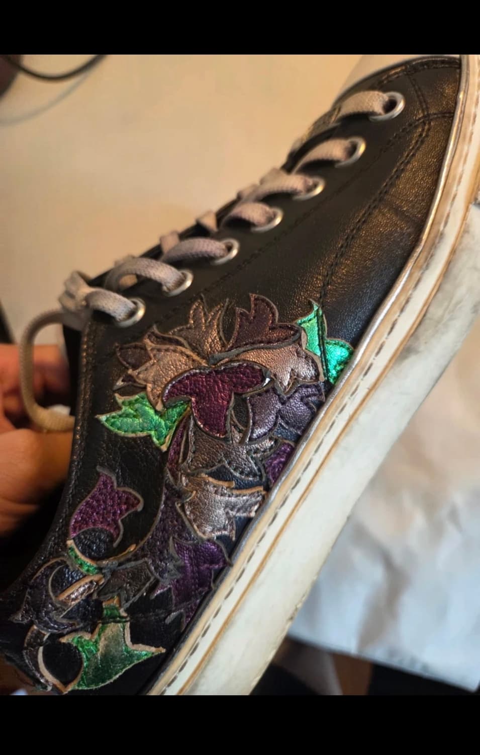 [로베르토 카발리를 사랑하세요] Flower Leather Sneaker 상품이미지1