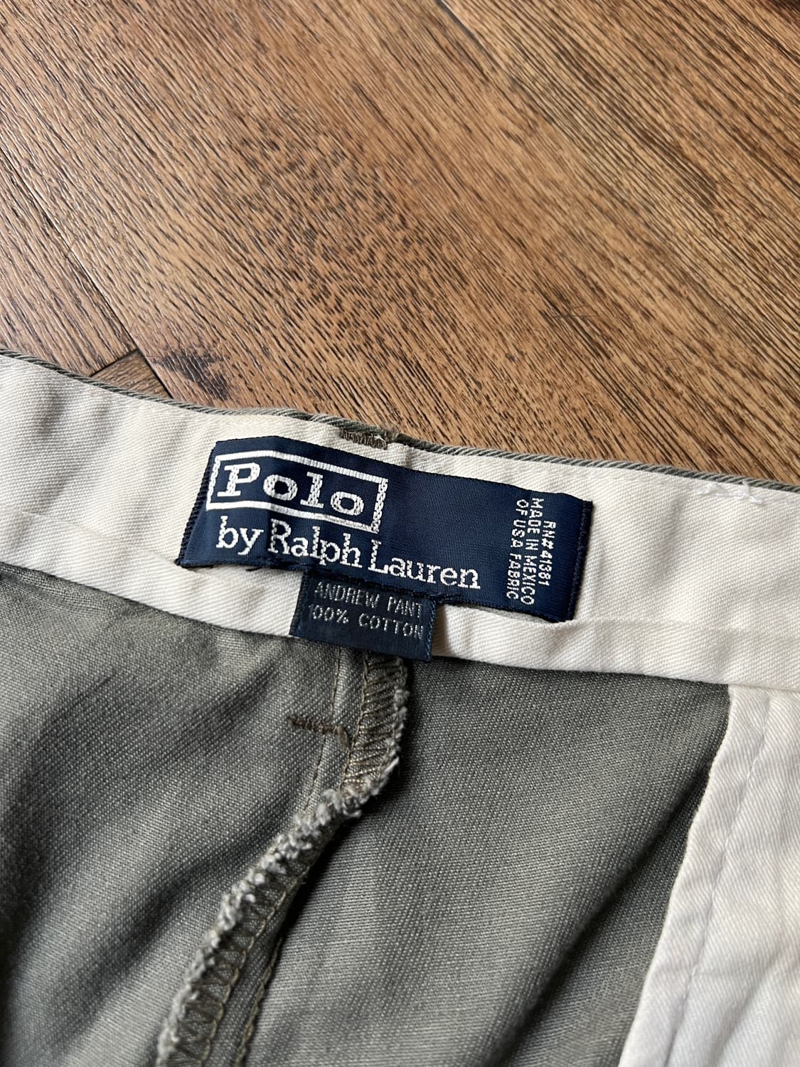 [32]90's 폴로 랄프로렌 Andrew 카키그레이 치노팬츠 상품이미지5