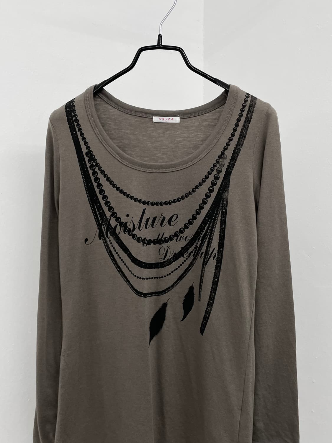 y2k 카키 네크리스 슬리브 상품이미지7