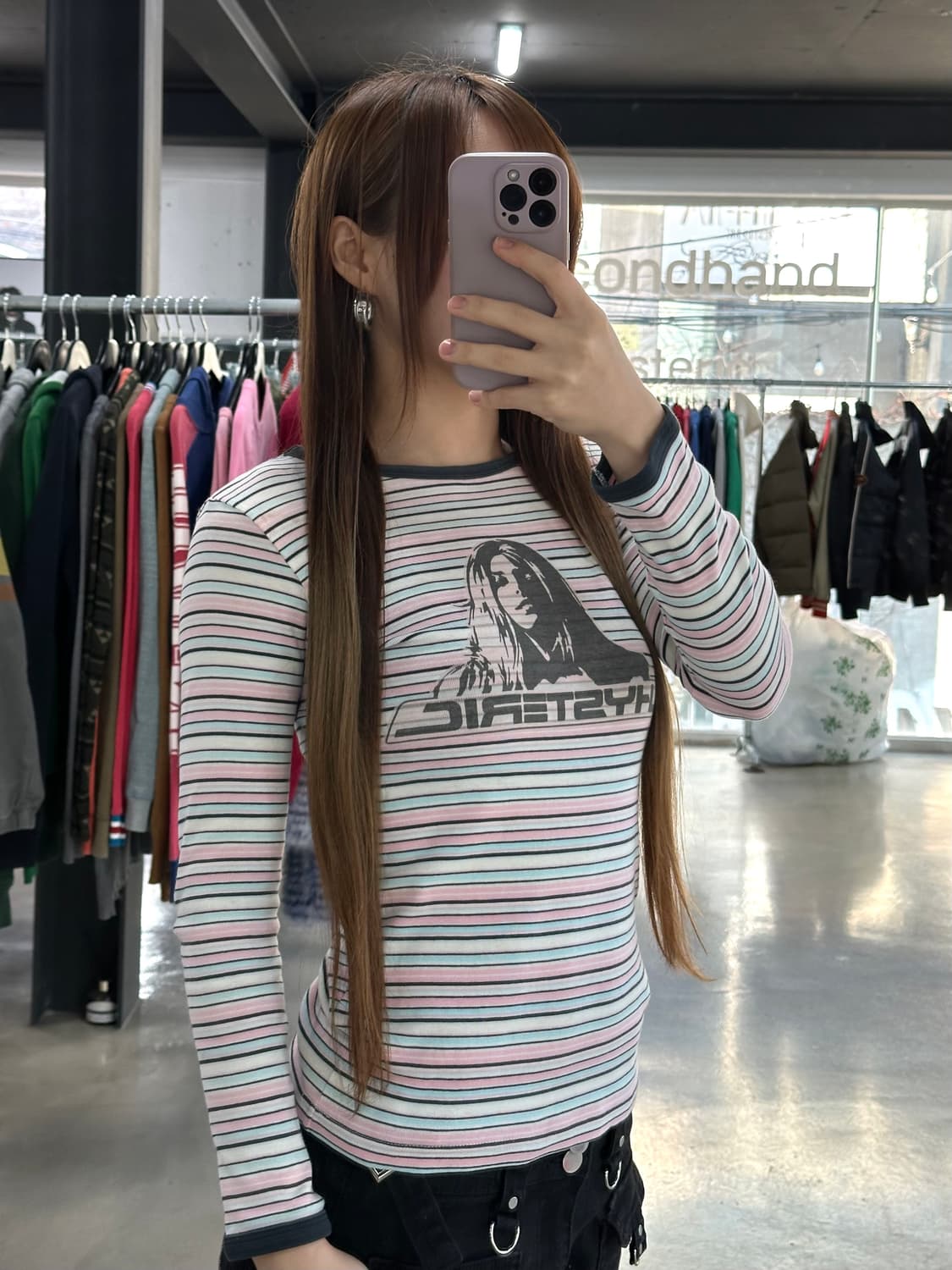 히스테릭글래머 히스걸 캔디 스트라이프 롱슬리브 상품이미지3