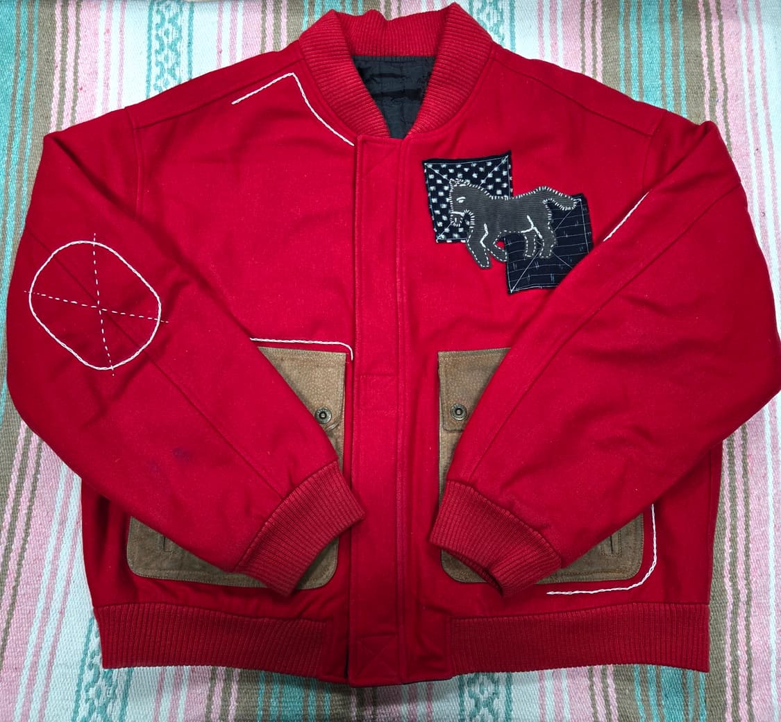 아플리케 패치워크 봄버자켓 상품이미지1