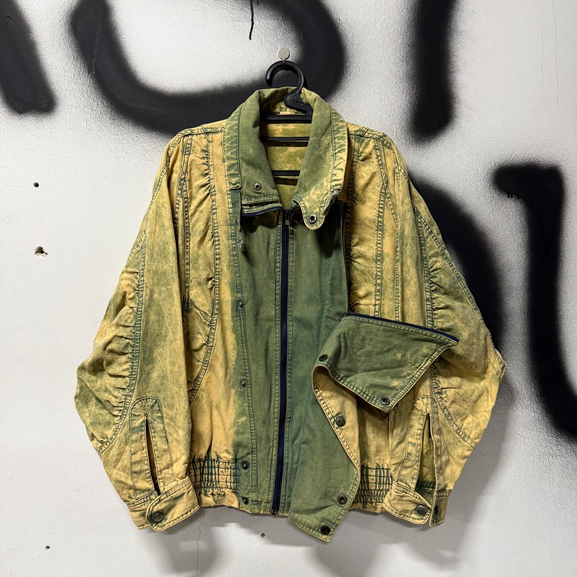 VTG 빈티지 밀리터리 그런지 워싱 멀티 디테일 데님 블루종 자켓 상품이미지2