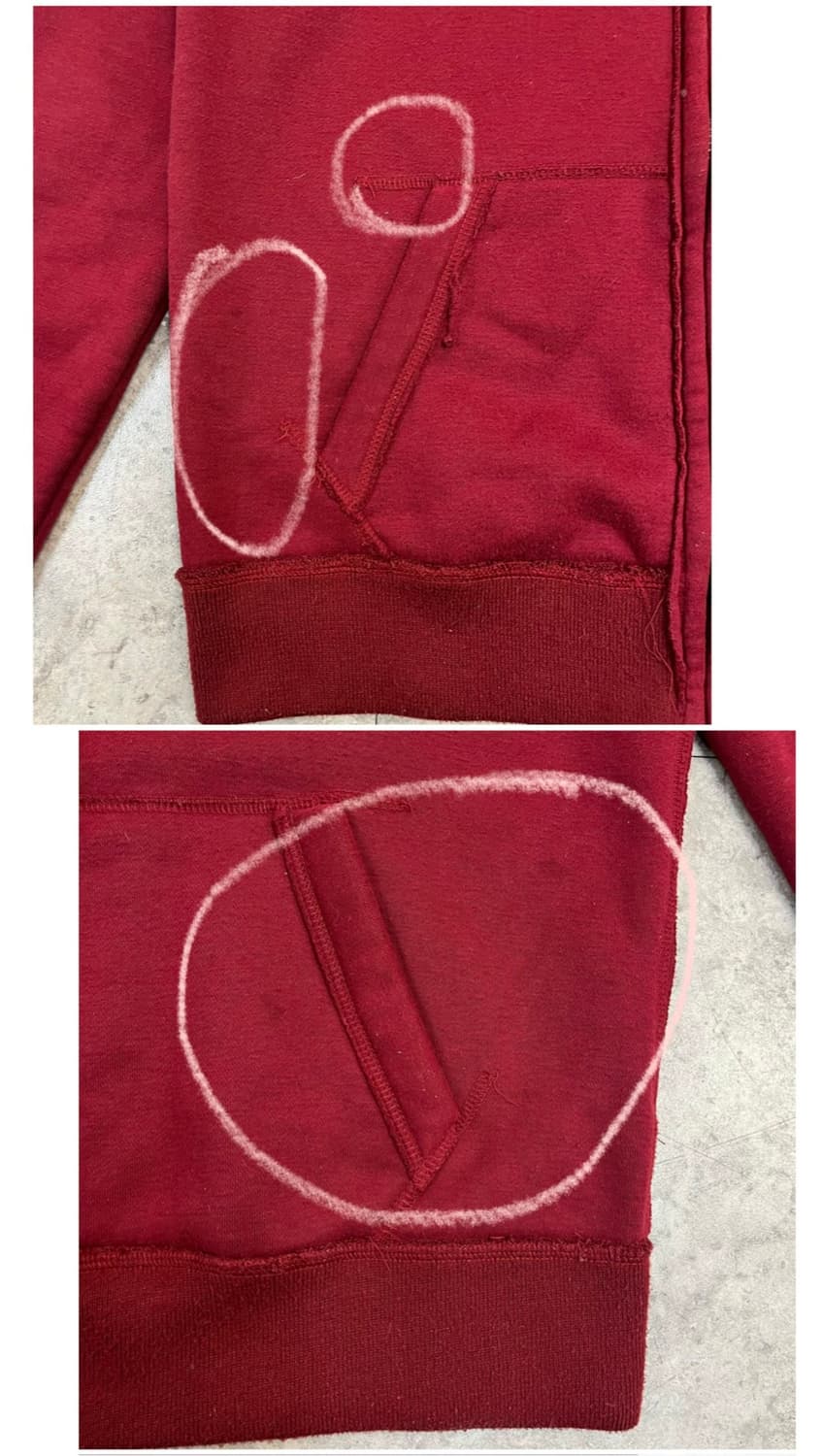 홀리스터 기모 후드집업 버건디 M #csz4172 상품이미지6