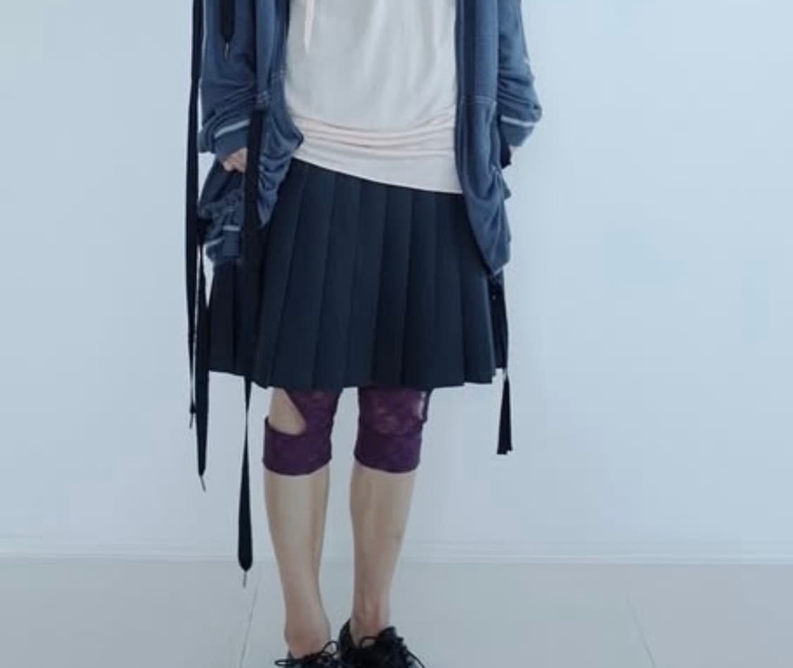 샵페어리 레깅스 lace up leggings purple 상품이미지4