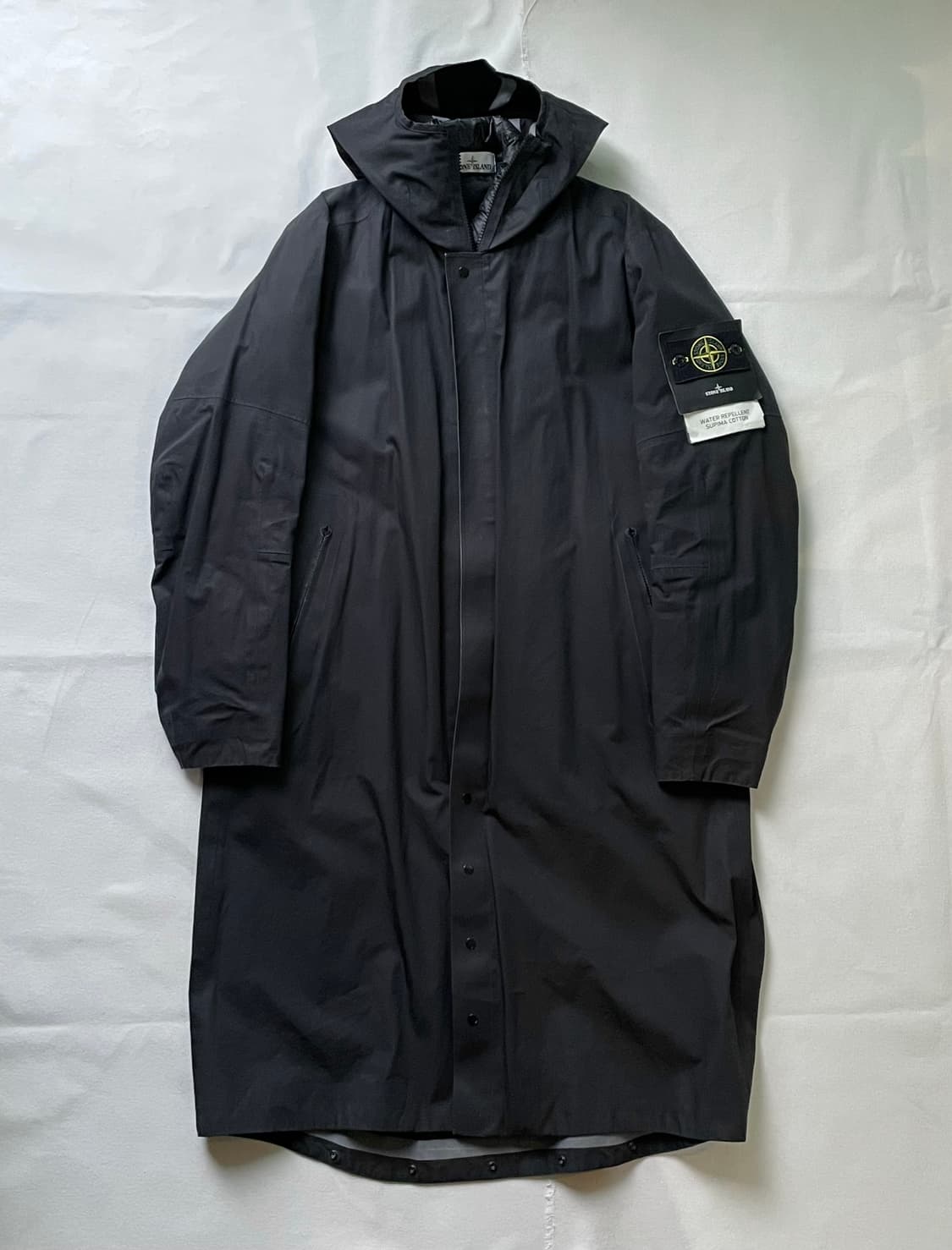 [정품] 스톤아일랜드 수피마 코튼 패딩 후드 레인 코트 자켓 상품이미지2