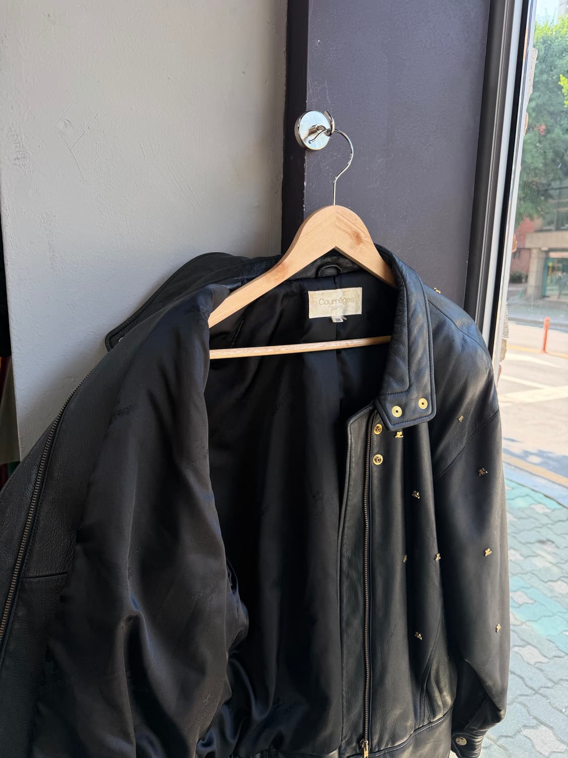 38/ 꾸레쥬 1990AW 레더 스터드 자켓 상품이미지6