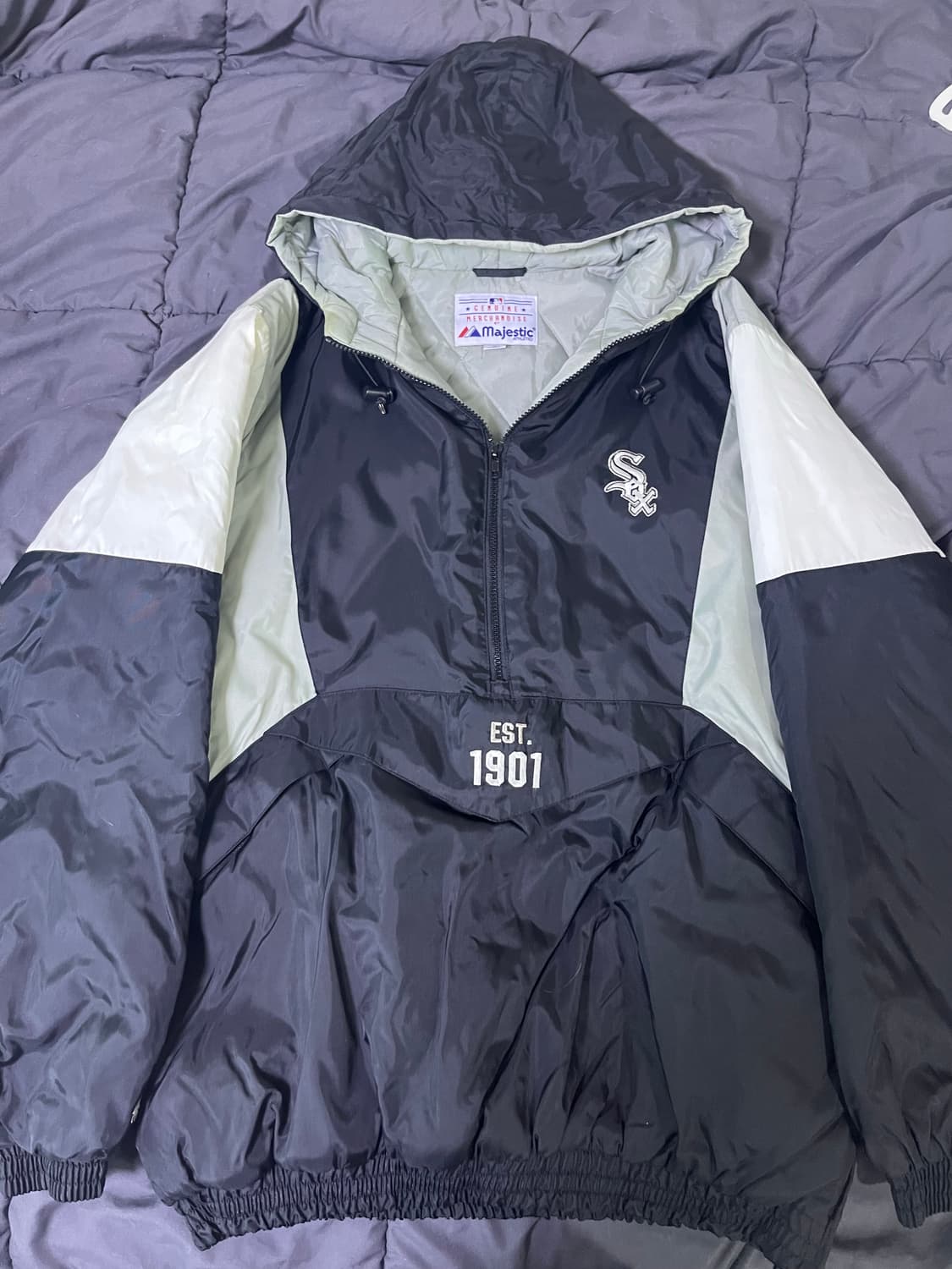 마제스틱 화이트삭스 누빔 아노락 점퍼 상품이미지2