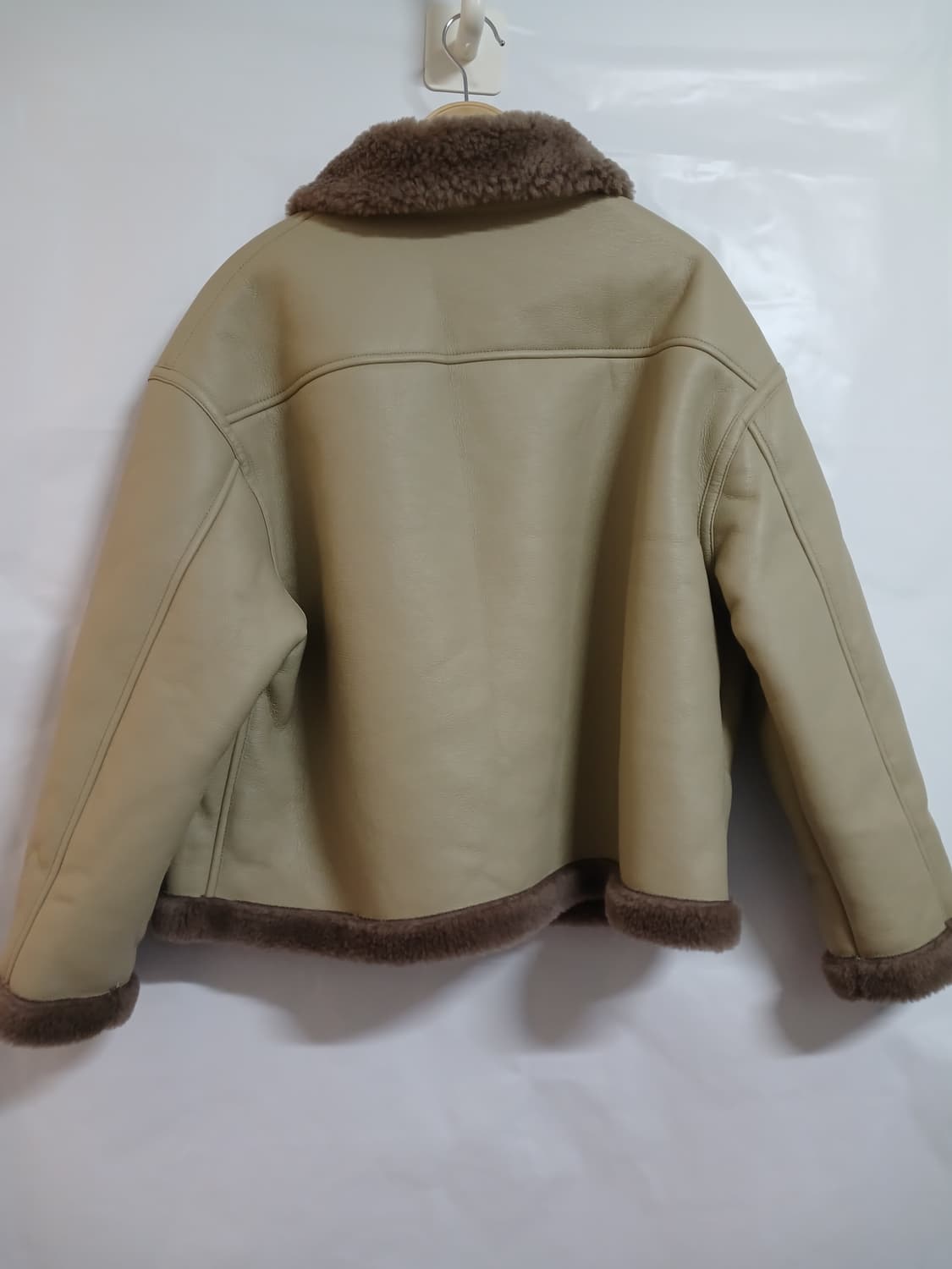 (새상품,88,실측95-100)리오벨 양모100% 인조무스탕 상품이미지4