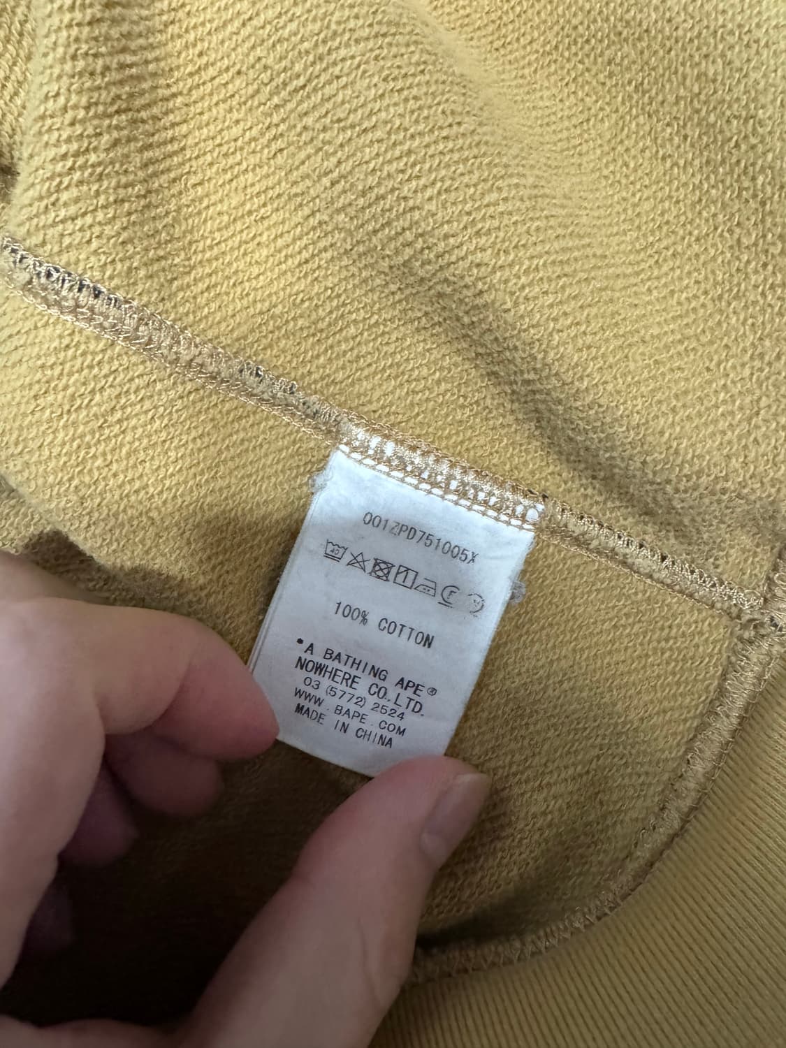 베이프 황계 후드집업 XL 상품이미지3