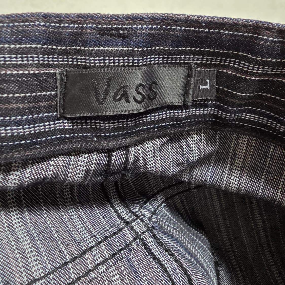 (L)Vass 스트라이프 자가드 와이드 팬츠  상품이미지6