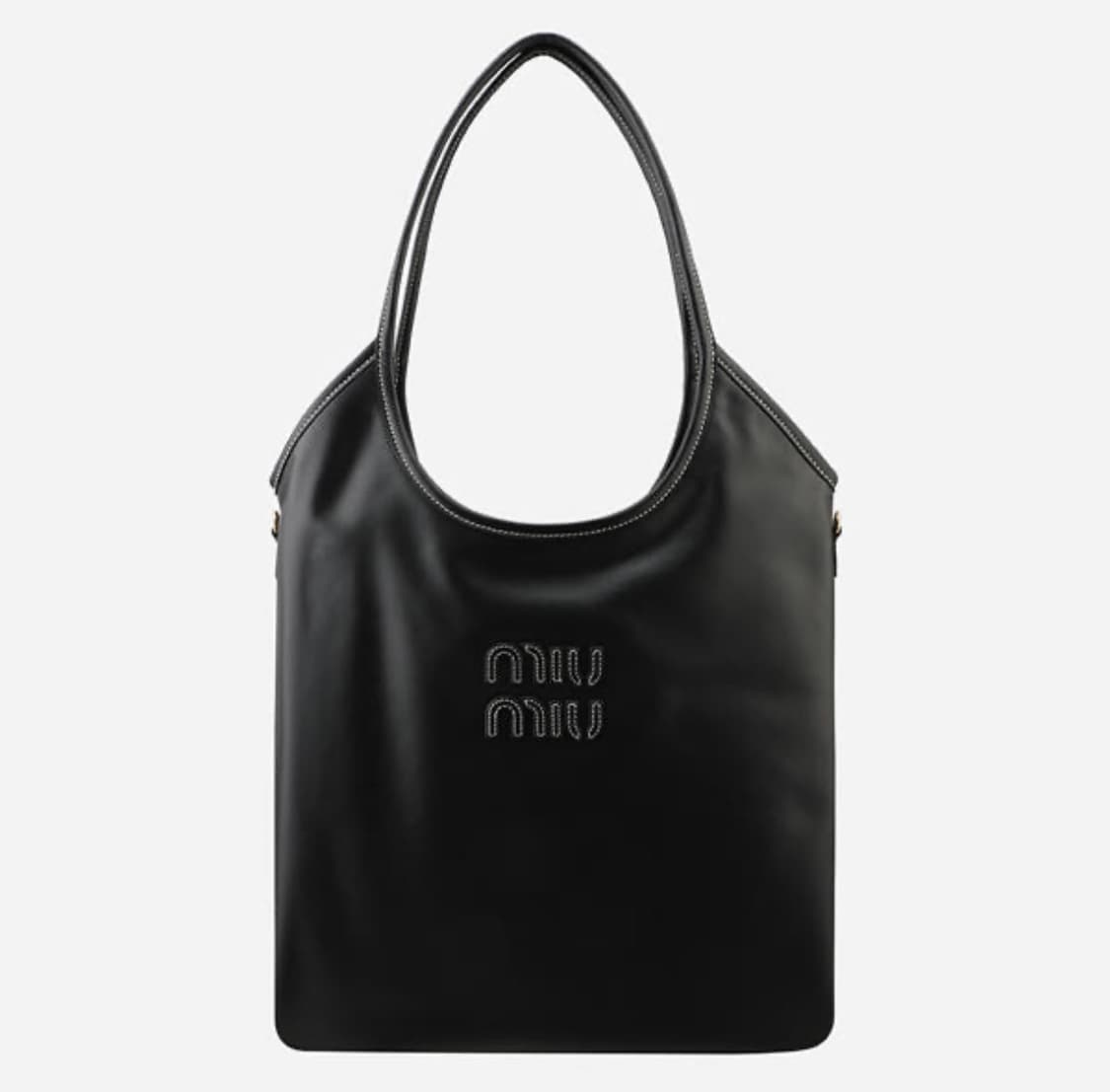 Miumiu 아이비 가죽백 레귤러 (블랙) 상품이미지7