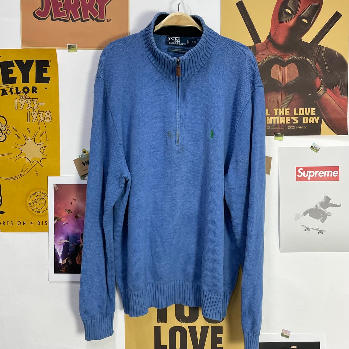 [2XL]POLO 폴로 니트 반집업 상품이미지1