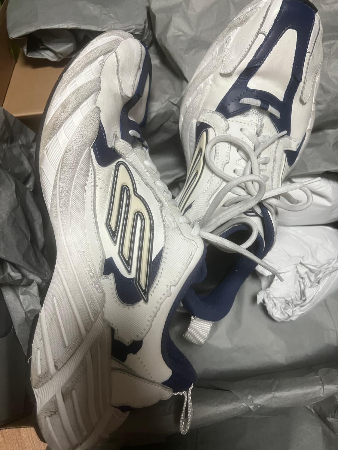 (급처) (43)발렌시아가 먼데이슈즈 네이비 상품이미지3