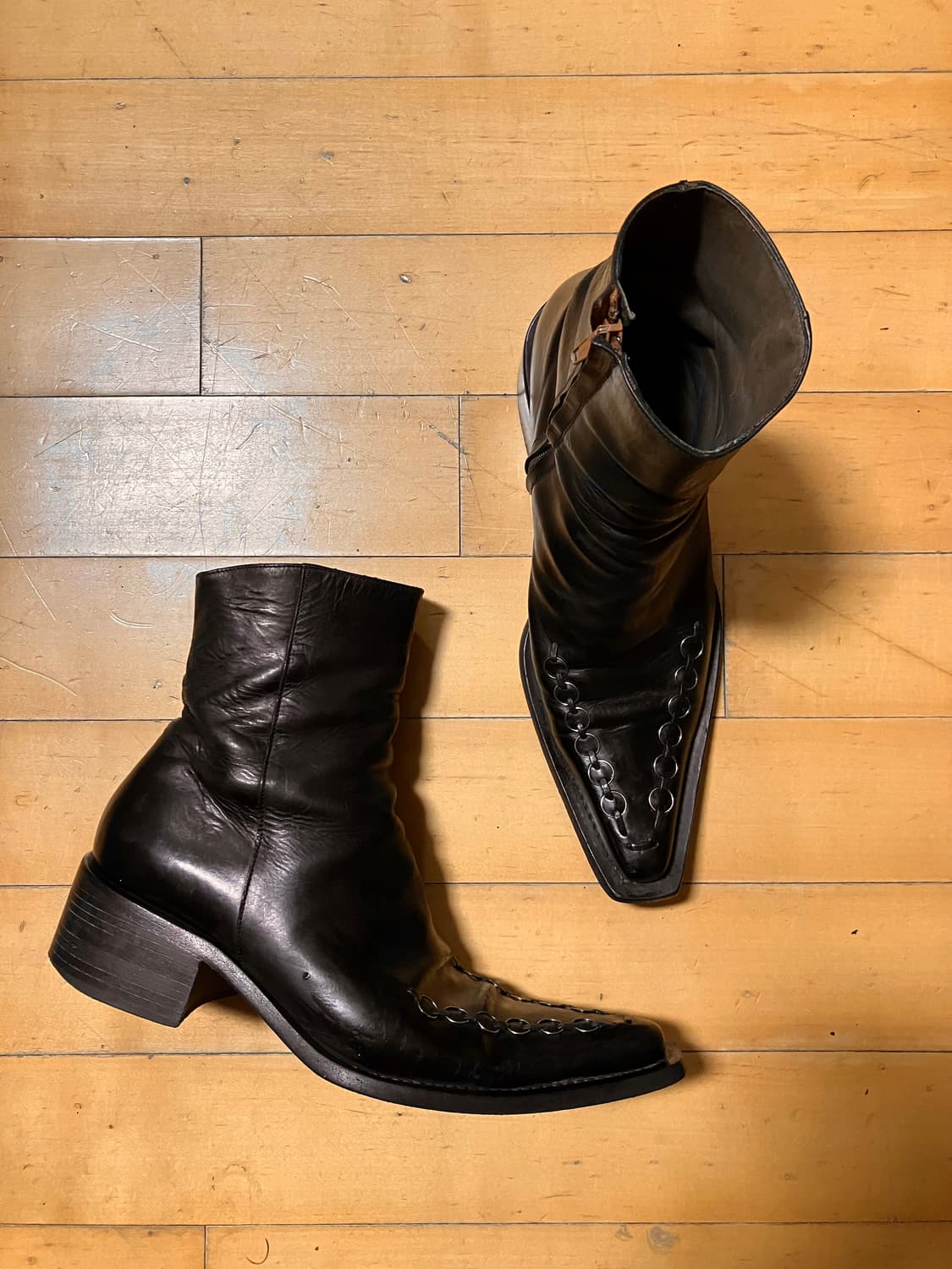 DSQUARED2 디스퀘어드 롱 노즈 웨스턴 링 피어스 부츠 42 상품이미지8