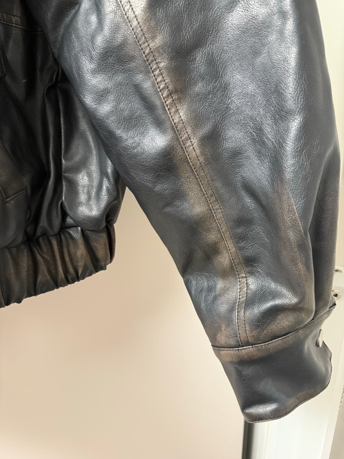 러프넥 무스탕 브라운 S (택달린 새상품) 상품이미지7