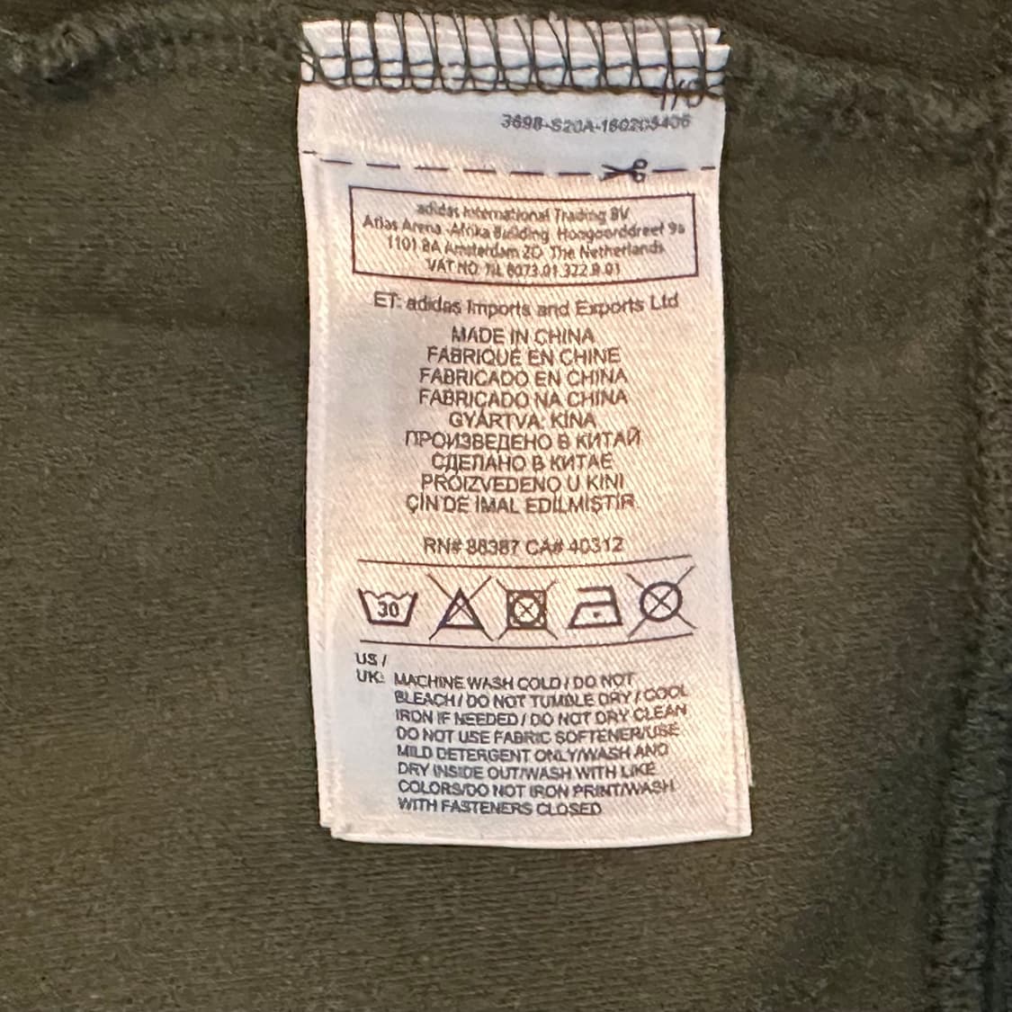 아디다스 카키 트랙탑 져지 솜빈티지 상품이미지3