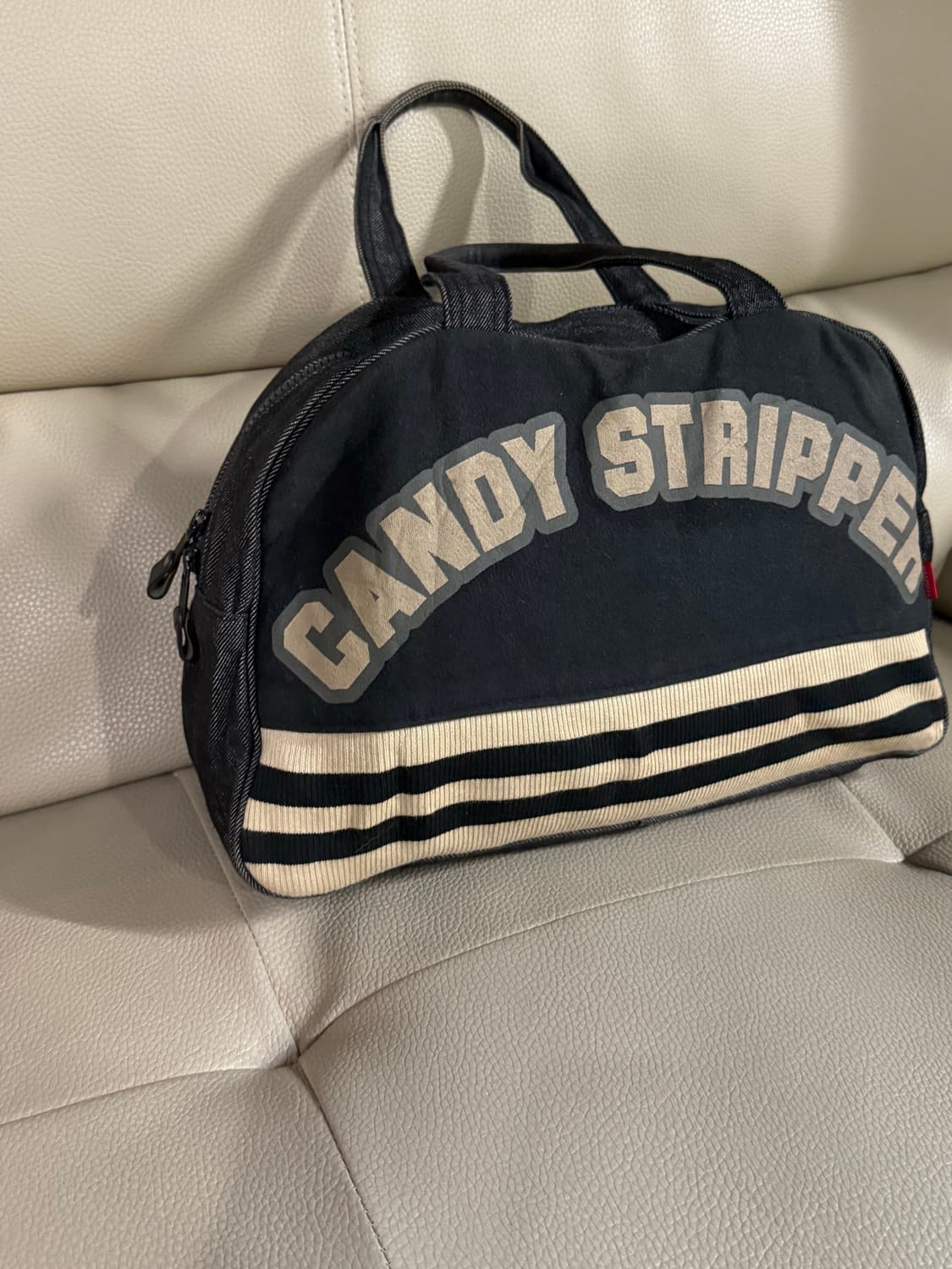 ”CANDY STRIPPER" lettering tote bag 상품이미지3
