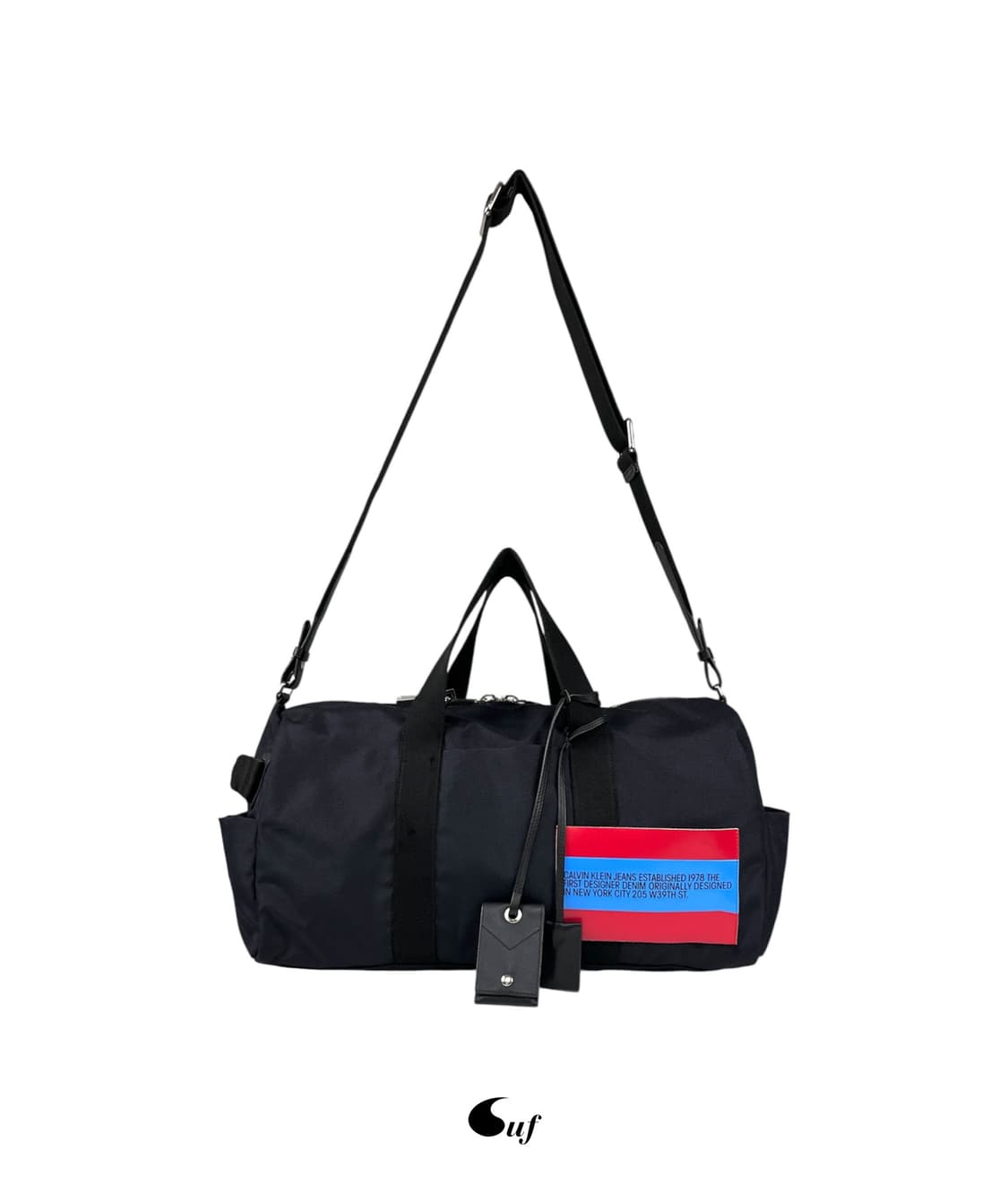 leather patch Boston bag 상품이미지1