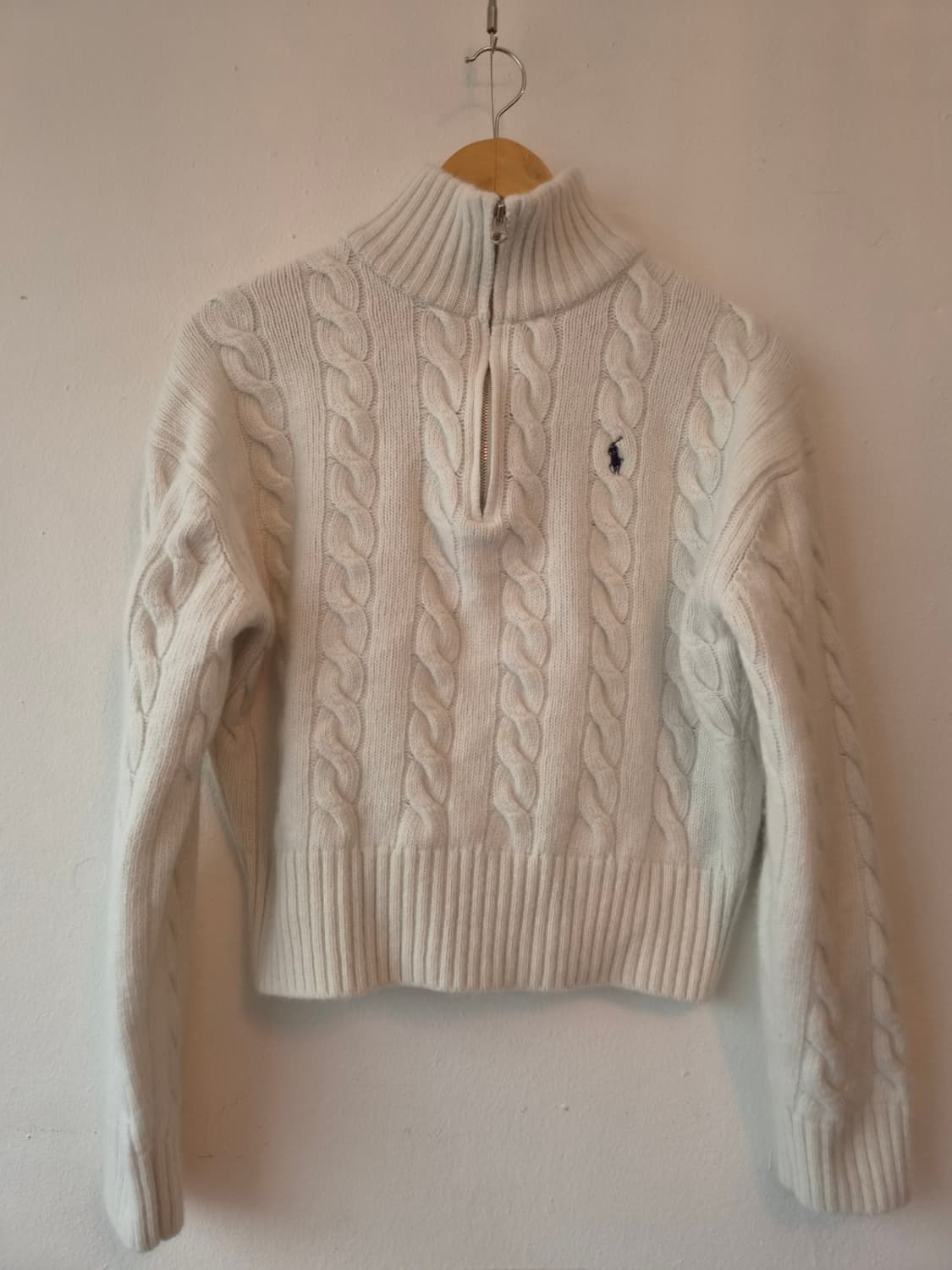 폴로바이랄프로렌 여성 반집업케이블크롭니트 M사이즈 상품이미지2