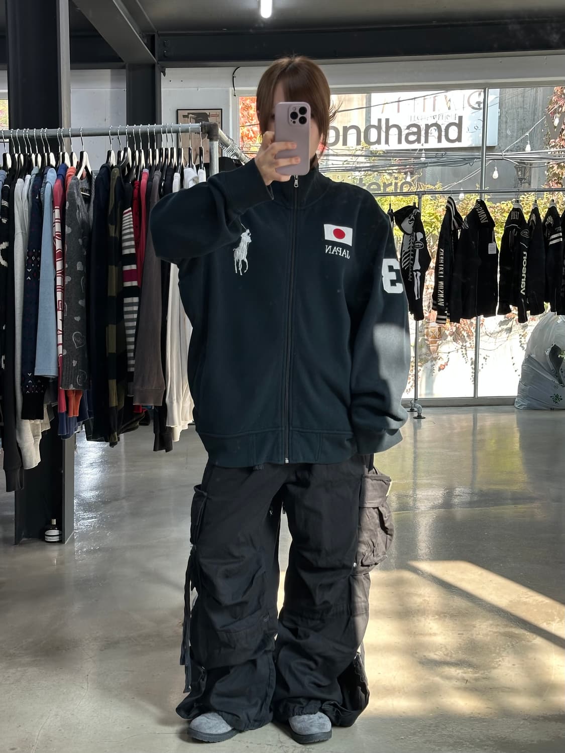 폴로랄프로렌90s 재팬 빅포니 넘버링 져지집업 블랙 상품이미지3