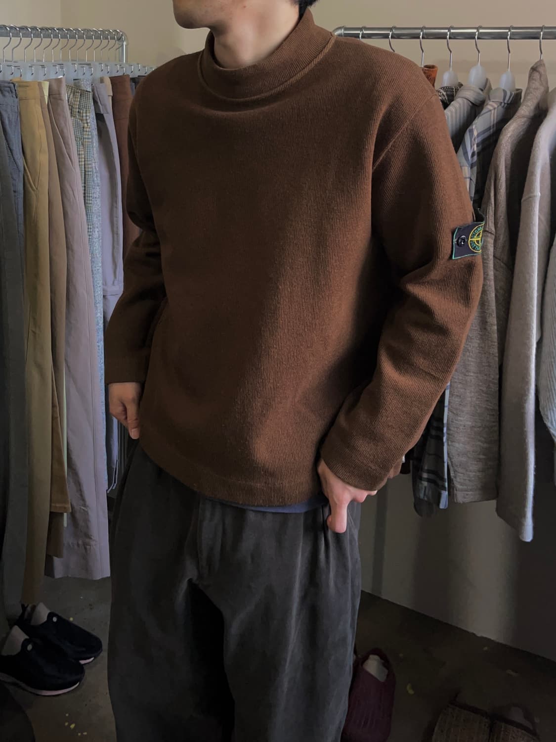 98AW 스톤아일랜드 아카이브 립 모크넥 니트 점퍼 상품이미지2