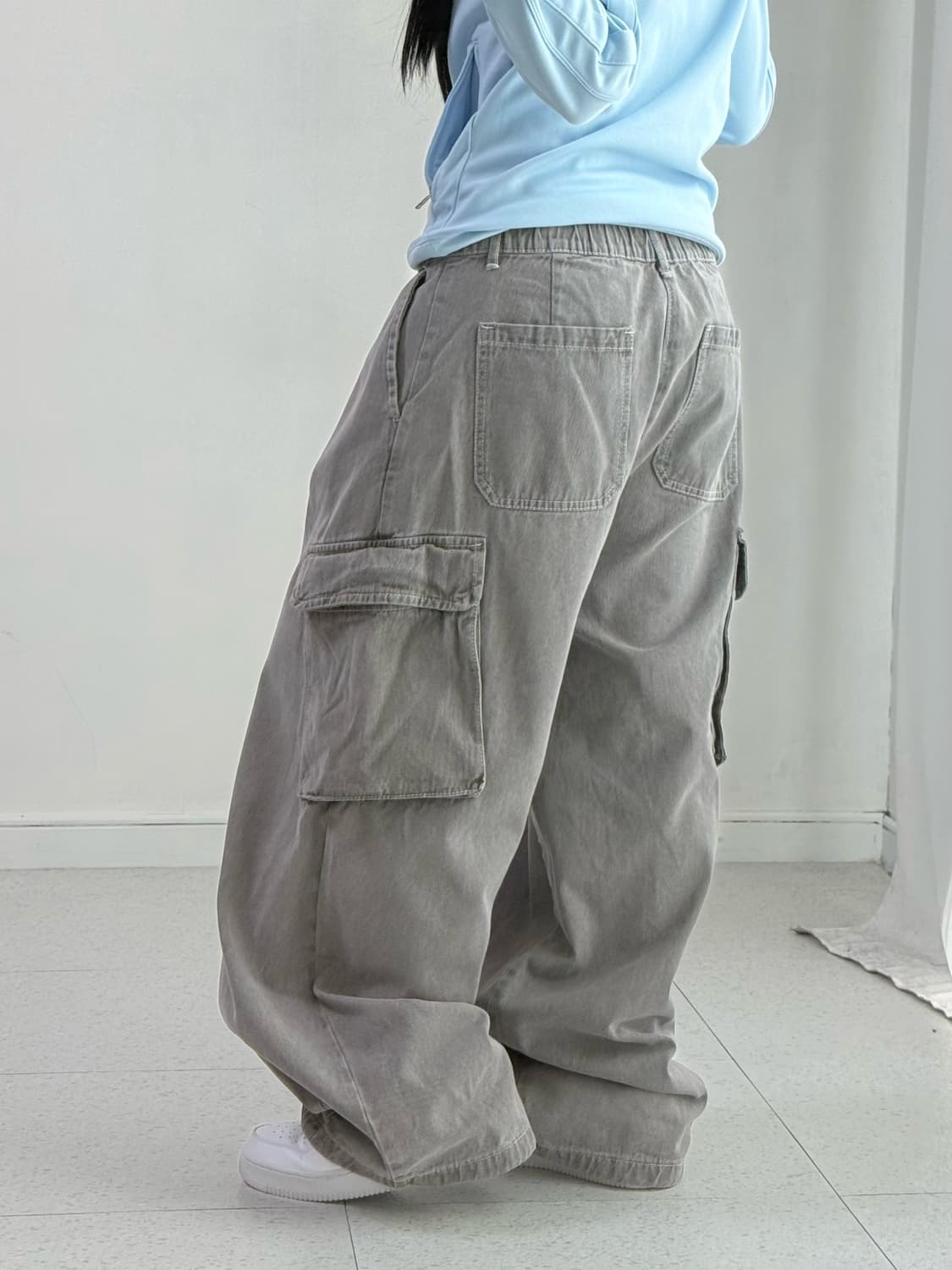 빈티지 뮤트 그레이 카고팬츠 상품이미지3