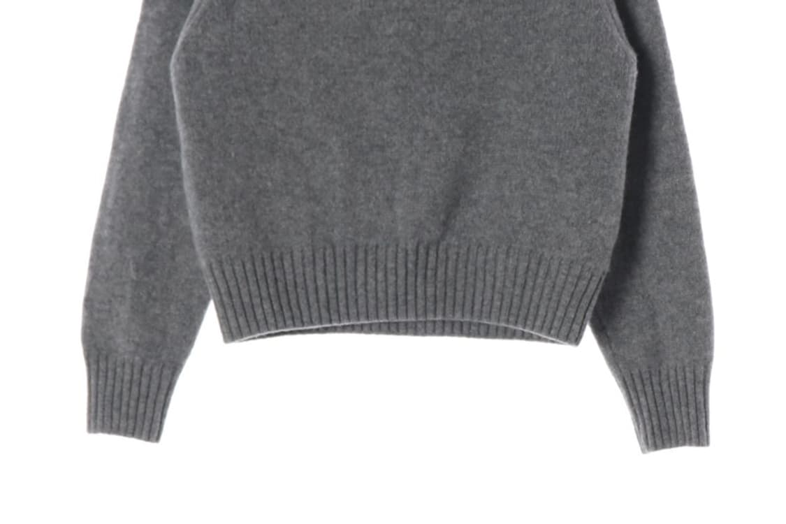 URAGO 퓨어 울 100 그레이 니트 F 상품이미지4