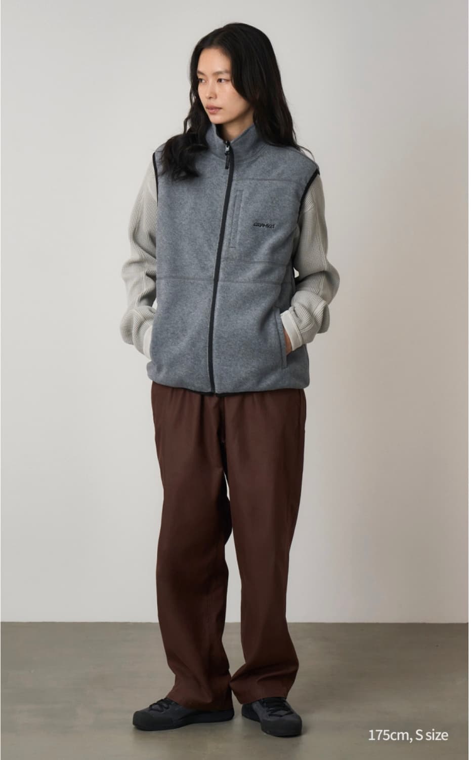 그라미치 써멀플리스 리버시블 베스트 그레이XL 상품이미지2