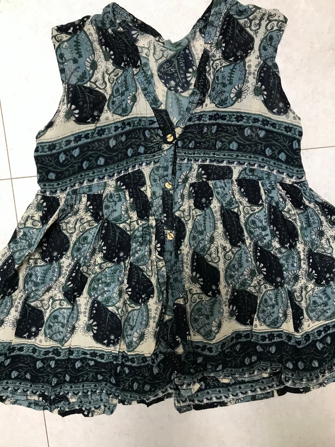 빈티지 히피 그런지페어리 오리엔탈 페이즐리 슬리브리스 레이어드 대장 상품이미지1