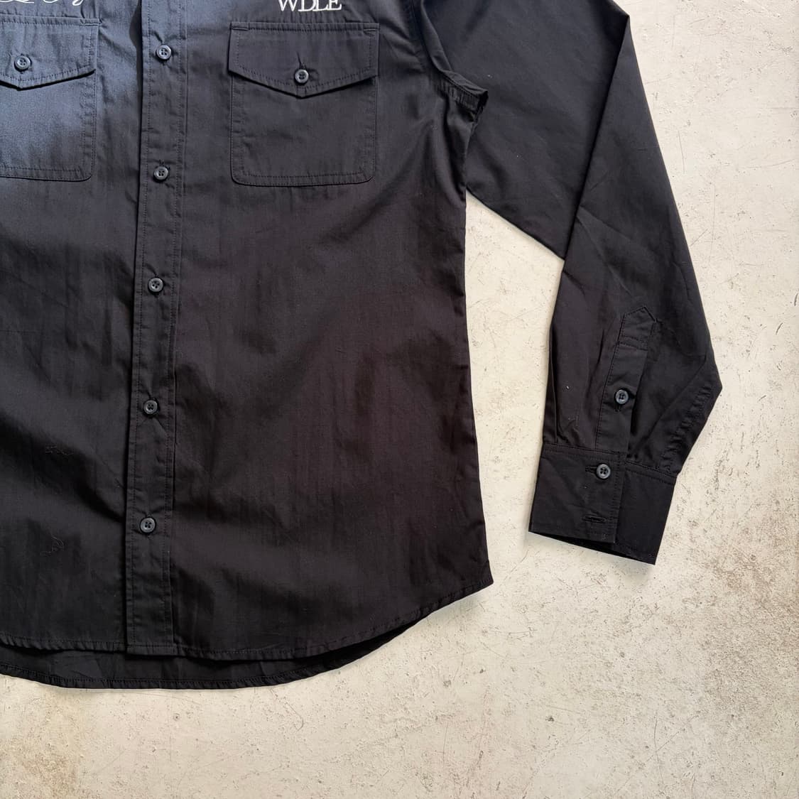 Wild Life 빈티지 레터링 스컬 자수 셔츠 L 상품이미지5
