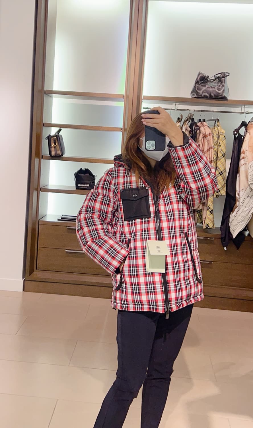 버버리 체크 리버서블 양면 여성 다운 패딩 상품이미지6