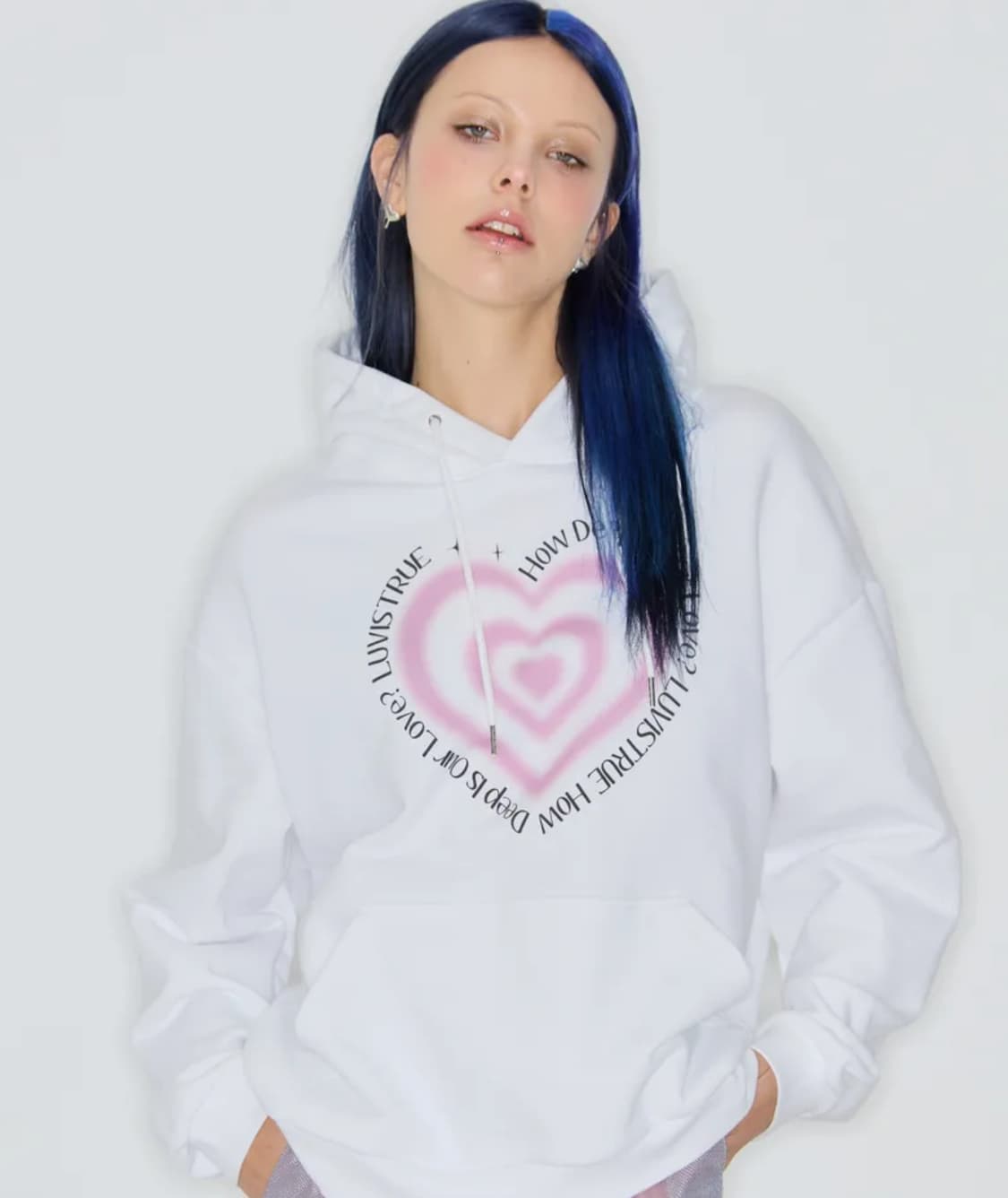 택포) 러브이즈트루 후디 TWINKLE HOODIE(WHITE) 상품이미지1
