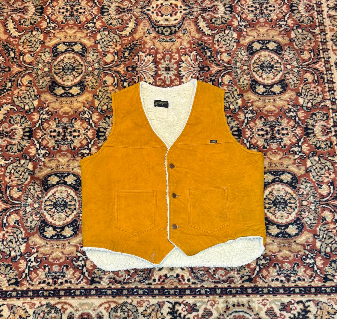 80~90's USA빈티지 랭글러 쉐르파 베스트 "XL" 상품이미지1