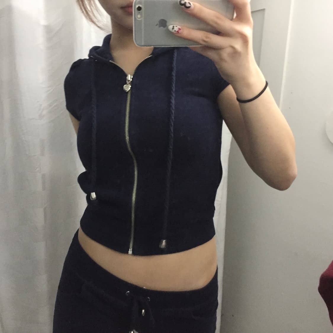 Vintage 갸루 핫픽스 테리 로우라이즈 트레이닝복 세트 상품이미지1