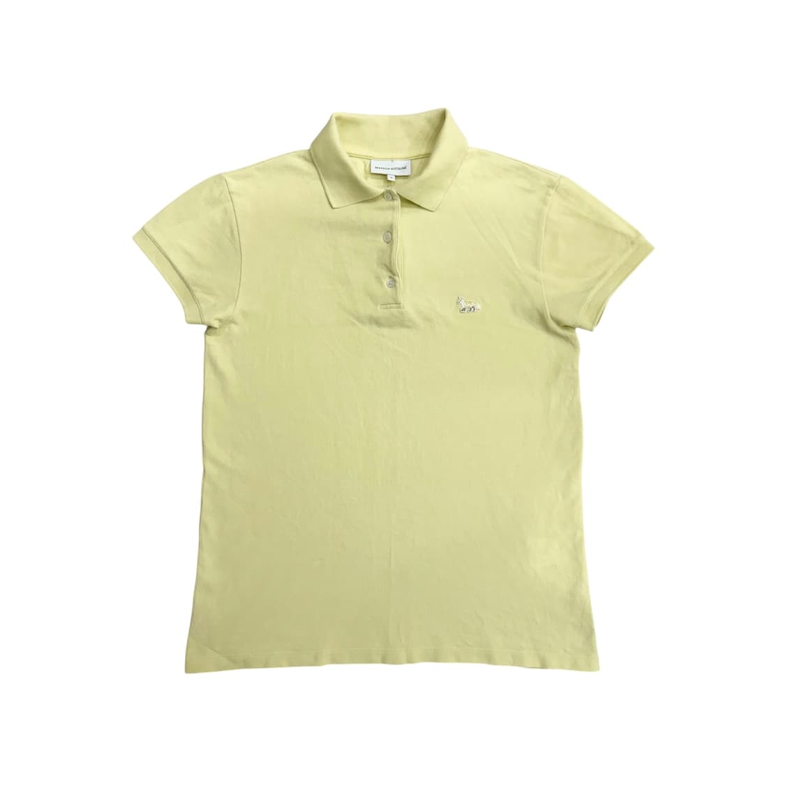 메종키츠네 24SS 여자 여성 우먼스 옐로우 폭스 반팔 카라 티셔츠 M 상품이미지1