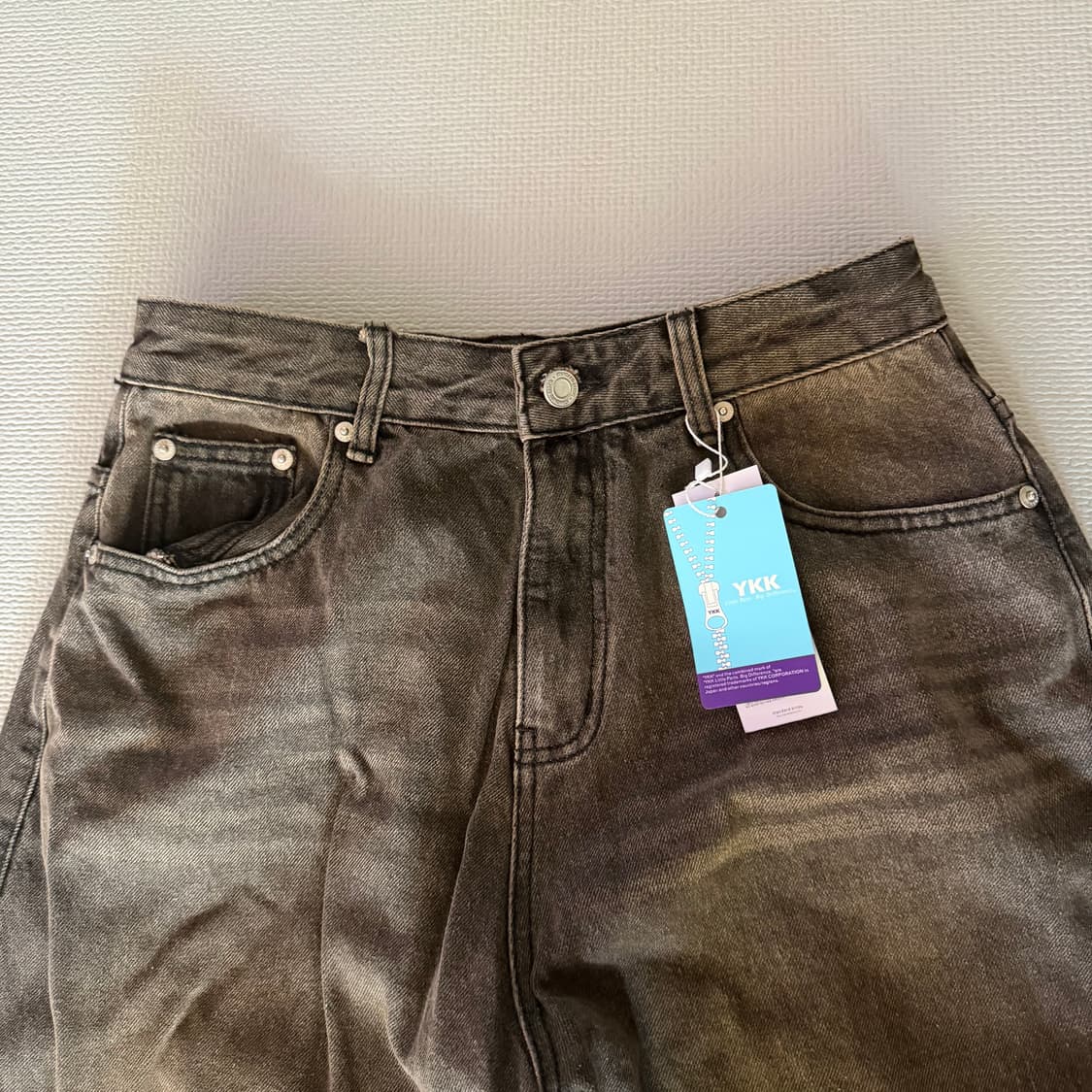 스탠다드에러 벌룬핏 워싱 와이드 데님팬츠 상품이미지2