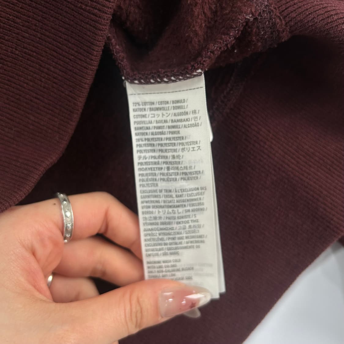 Abercrombie 아베크롬비 다크 버건디 후드티 상품이미지6