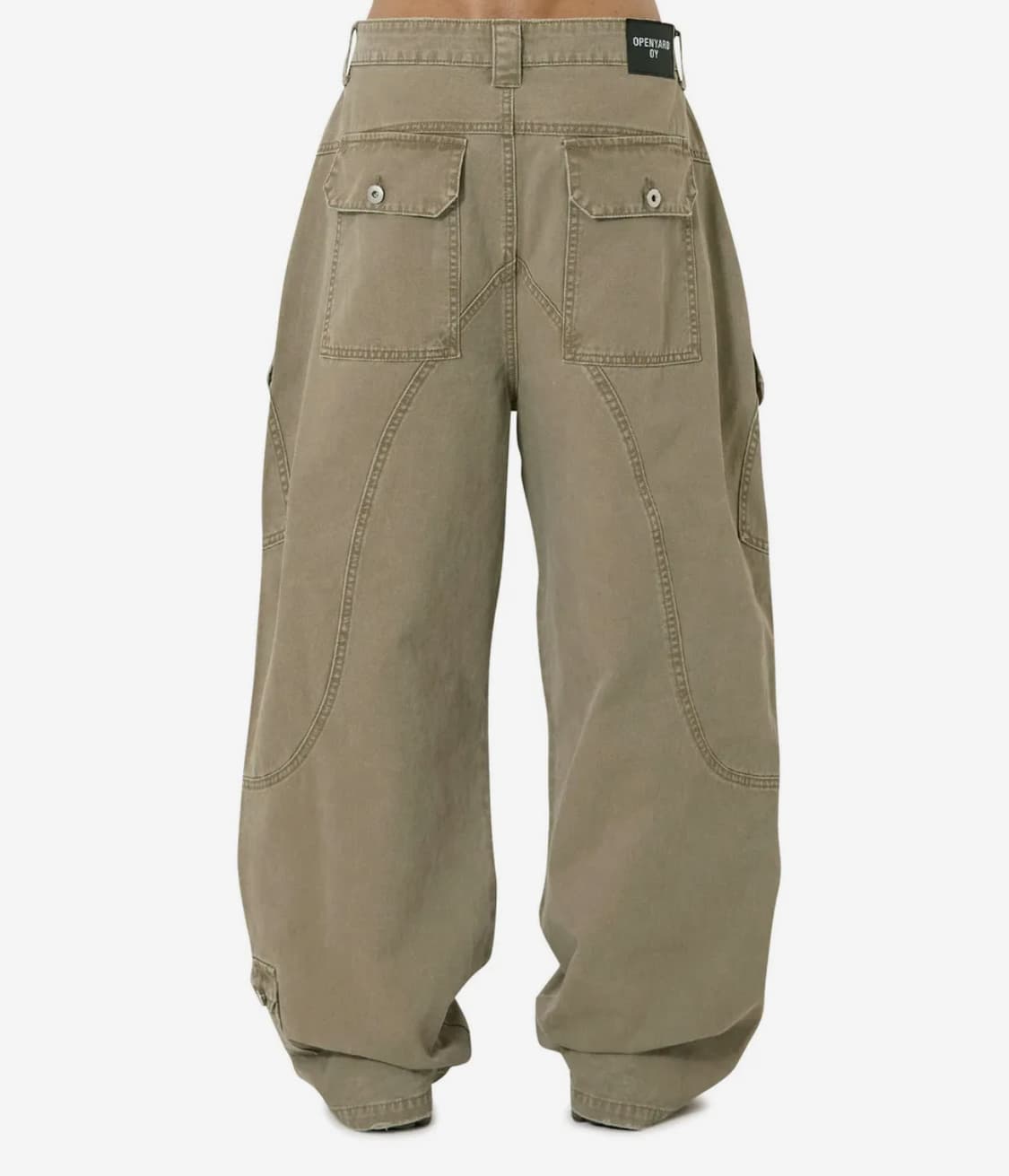 오와이 워시드 패널 카고팬츠 베이지 L 상품이미지2