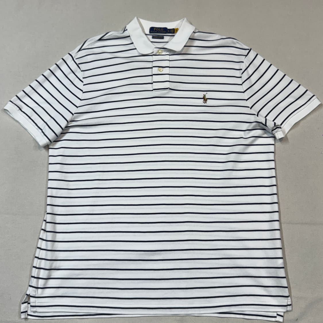 XL) 폴로 랄프로렌 소프트 코튼 반팔 카라티 PK 신형 큐알탭 상품이미지2