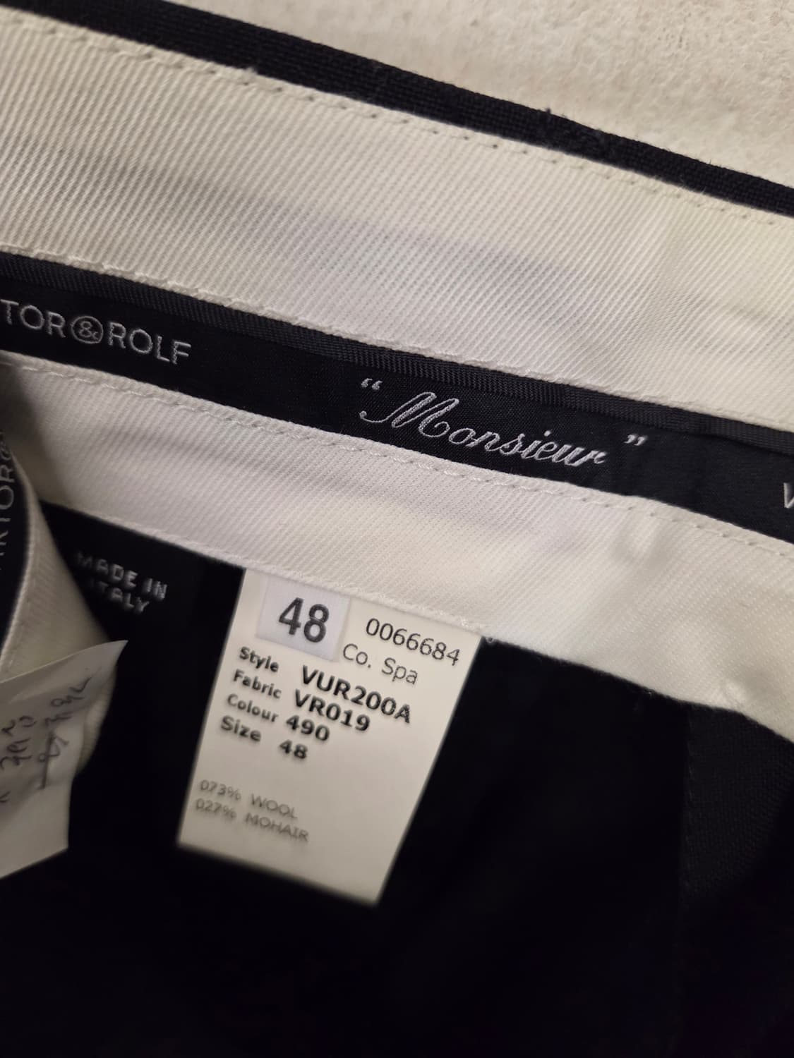 빅터앤롤프 남성 블랙 팬츠 48 VIKTOR&ROLF 상품이미지4