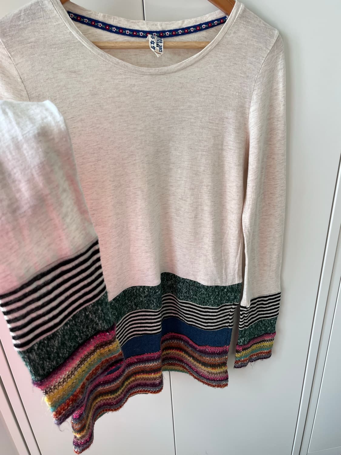 Cube sugar 패턴 레이어드 롱 슬리브 상품이미지8